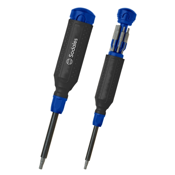 MegaPro Hex 15-in-1 ABS, steel and resin screwdriver with bits in... from ASI 61125 Hit Promotional Products / Hit®