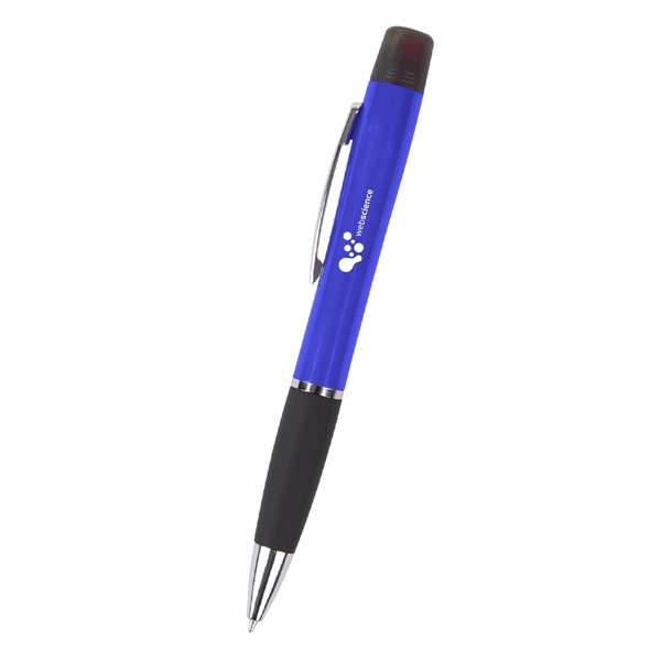 Twist-action pen with multi-color highlighter and rubber grip.... from ASI 61125 Hit Promotional Products / Hit®