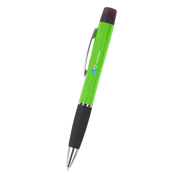 Twist-action pen with multi-color highlighter and rubber grip.... from ASI 61125 Hit Promotional Products / Hit®