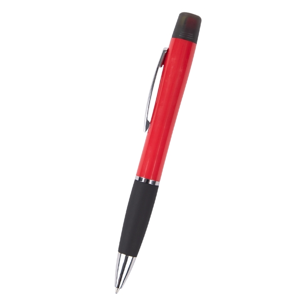 Twist-action pen with multi-color highlighter and rubber grip.... from ASI 61125 Hit Promotional Products / Hit®