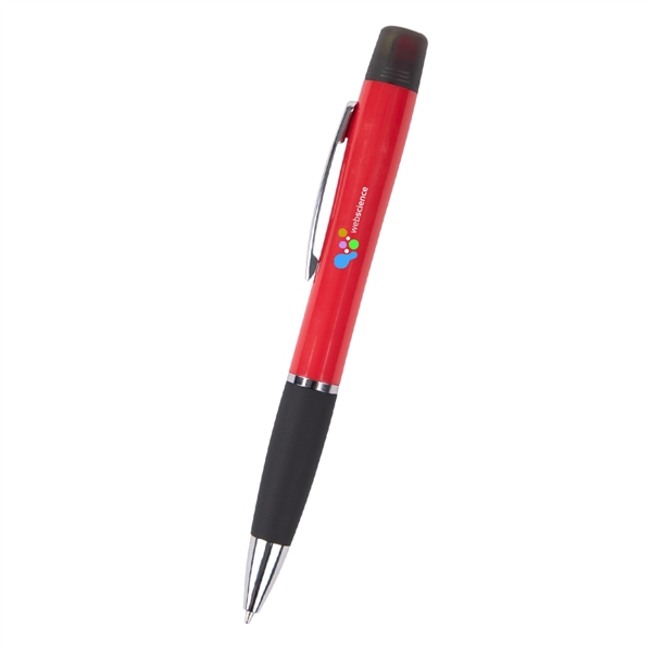Twist-action pen with multi-color highlighter and rubber grip.... from ASI 61125 Hit Promotional Products / Hit®