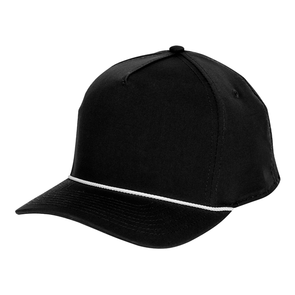 Structured baseball cap with woven rope along visor base and adjustable... from ASI 61125 Hit Promotional Products / Hit®