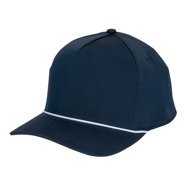Structured baseball cap with woven rope along visor base and adjustable... from ASI 61125 Hit Promotional Products / Hit®
