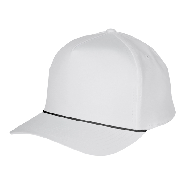 Structured baseball cap with woven rope along visor base and adjustable... from ASI 61125 Hit Promotional Products / Hit®