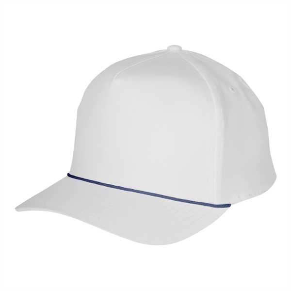 Structured baseball cap with woven rope along visor base and adjustable... from ASI 61125 Hit Promotional Products / Hit®