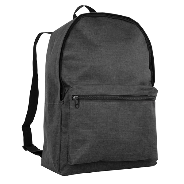 Boardwalk 600 Denier heathered polyester backpack with zippered closure, adjustable shoulder... from ASI 61125 Hit Promotional Products / Hit®