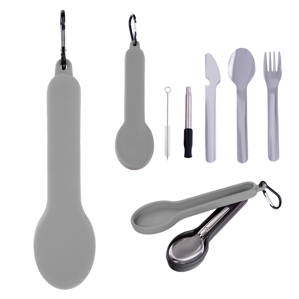 1.25" x 7.25" x 2" stainless steel fork, spoon and knife... from ASI 61125 Hit Promotional Products / Hit®