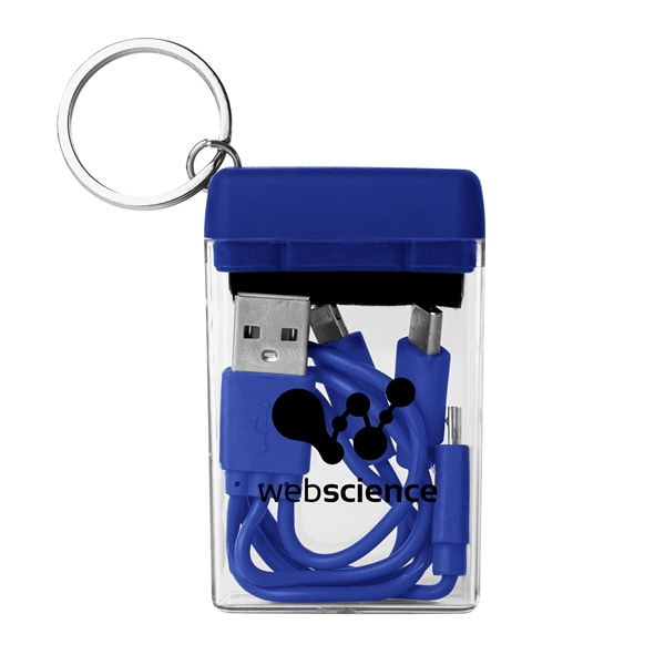 4-in-1 charging cable with Apple®, 8-Pin, MicroUSB and Type-C connectors with... from ASI 61125 Hit Promotional Products / Hit®