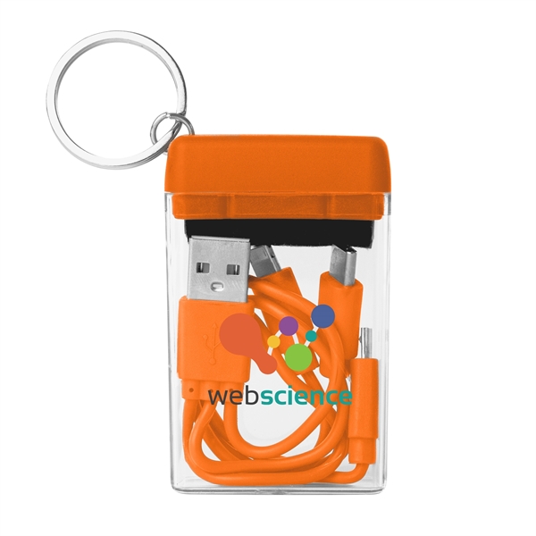 4-in-1 charging cable with Apple®, 8-Pin, MicroUSB and Type-C connectors with... from ASI 61125 Hit Promotional Products / Hit®