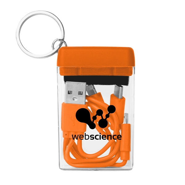 4-in-1 charging cable with Apple®, 8-Pin, MicroUSB and Type-C connectors with... from ASI 61125 Hit Promotional Products / Hit®