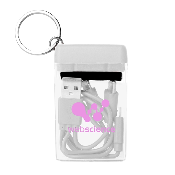 4-in-1 charging cable with Apple®, 8-Pin, MicroUSB and Type-C connectors with... from ASI 61125 Hit Promotional Products / Hit®