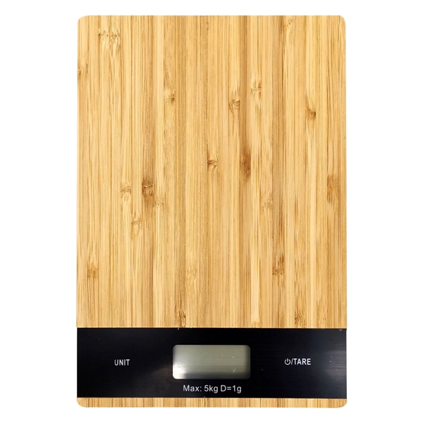 Bamboo digital kitchen scale with easy-to-read, backlit digital display... from ASI 61125 Hit Promotional Products / Hit®