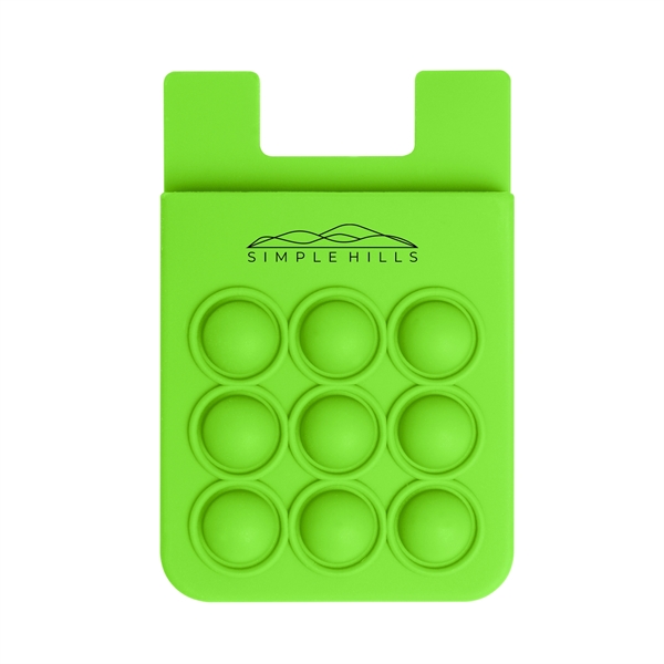 3.37" x 2.25" plastic and silicone adhesive cellphone wallet with push... from ASI 61125 Hit Promotional Products / Hit®