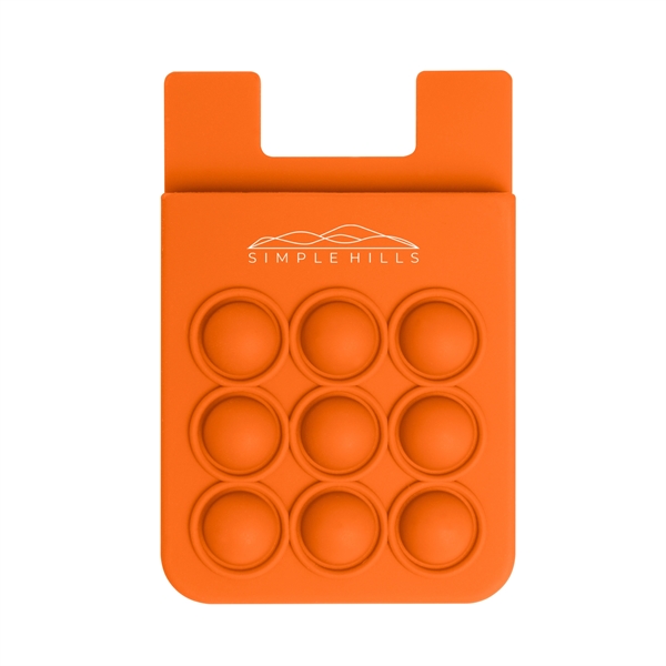 3.37" x 2.25" plastic and silicone adhesive cellphone wallet with push... from ASI 61125 Hit Promotional Products / Hit®