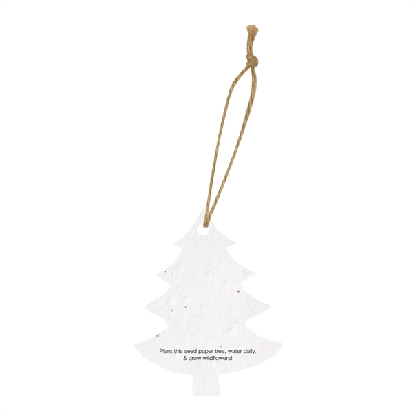 3" x 2.5" tree-shaped holiday hanging ornament with plantable seed packet... from ASI 61125 Hit Promotional Products / Hit®