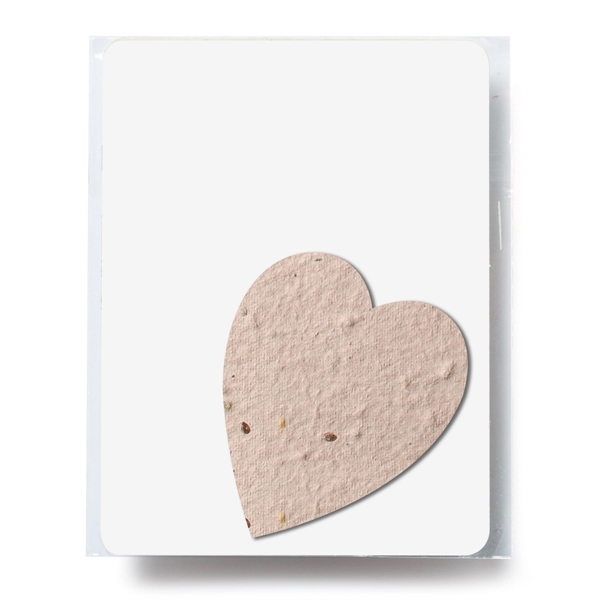 Heart shaped plantable gift pack made of recycled post-consumer paper pulp... from ASI 61125 Hit Promotional Products / Hit®