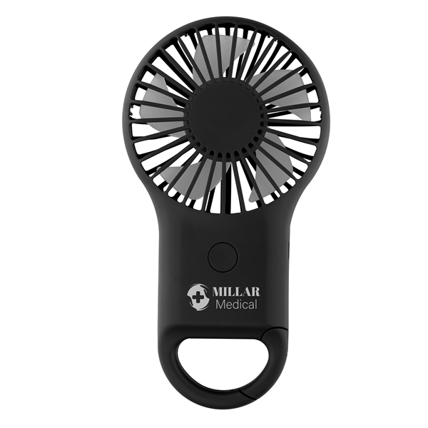 Rechargeable handheld fan with carabiner.... from ASI 61125 Hit Promotional Products / Hit®