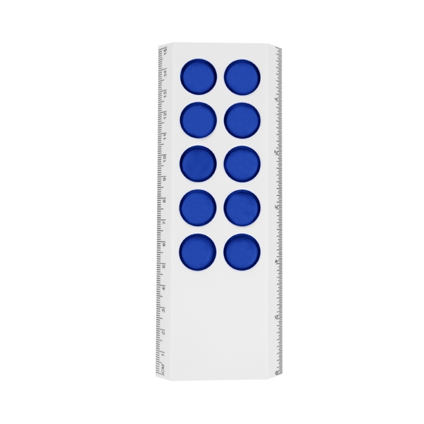 6" x 2" plastic ruler with 10 silicone Push Pop fidget... from ASI 61125 Hit Promotional Products / Hit®