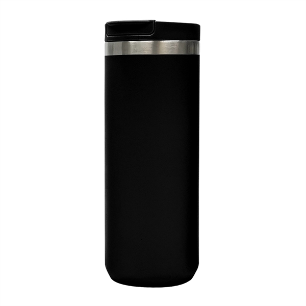 8" double-wall insulated 18-ounce stainless steel bottle with spill-resistant flip top... from ASI 61125 Hit Promotional Products / Hit®