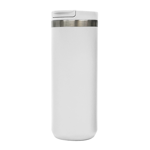 8" double-wall insulated 18-ounce stainless steel bottle with spill-resistant flip top... from ASI 61125 Hit Promotional Products / Hit®