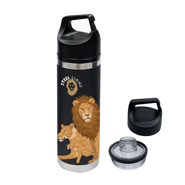 18 ounce double wall insulated stainless steel bottle with wide mouth,... from ASI 61125 Hit Promotional Products / Hit®