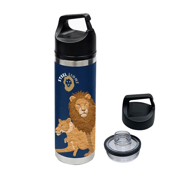 18 ounce double wall insulated stainless steel bottle with wide mouth,... from ASI 61125 Hit Promotional Products / Hit®