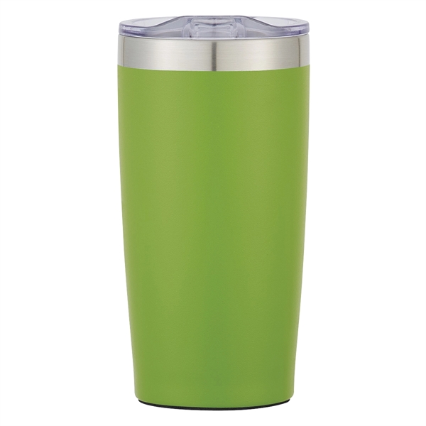 20 oz. double wall insulated stainless steel tumbler with snap-on, spill-resistant... from ASI 61125 Hit Promotional Products / Hit®