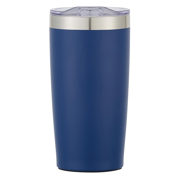 20 oz. double wall insulated stainless steel tumbler with snap-on, spill-resistant... from ASI 61125 Hit Promotional Products / Hit®