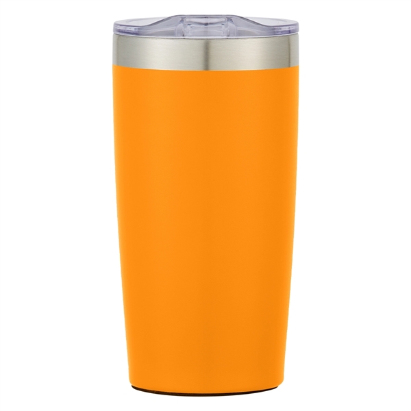 20 oz. double wall insulated stainless steel tumbler with snap-on, spill-resistant... from ASI 61125 Hit Promotional Products / Hit®