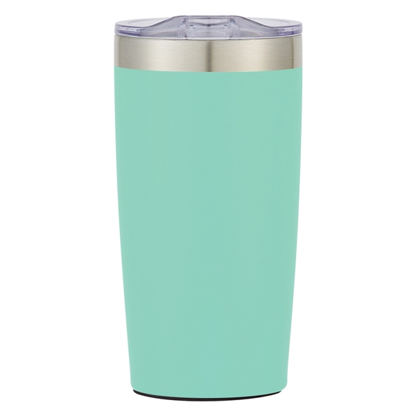 20 oz. double wall insulated stainless steel tumbler with snap-on, spill-resistant... from ASI 61125 Hit Promotional Products / Hit®
