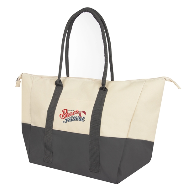Insulated tote bag with PEVA lining, zip closure and 9 1/2"... from ASI 61125 Hit Promotional Products / Hit®