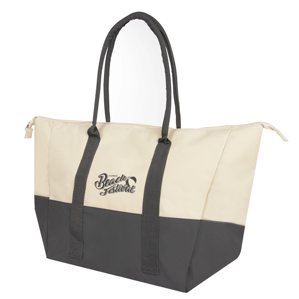 Insulated tote bag with PEVA lining, zip closure and 9 1/2"... from ASI 61125 Hit Promotional Products / Hit®