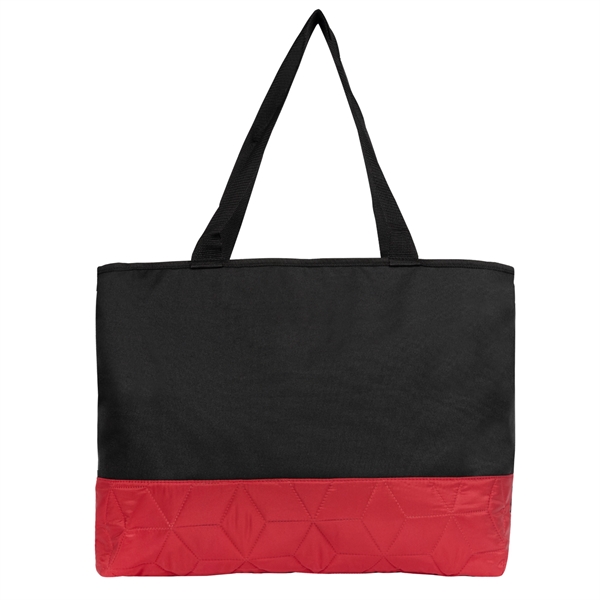 Quilted tote bag with large zippered compartment and 29" handles.... from ASI 61125 Hit Promotional Products / Hit®