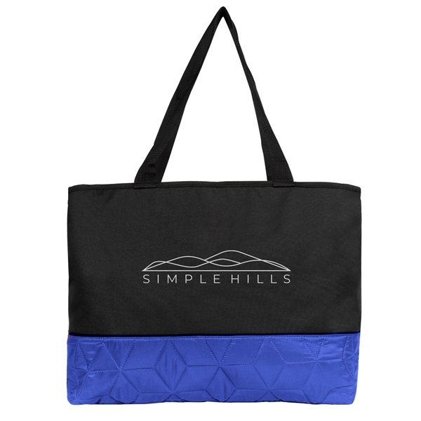 Quilted tote bag with large zippered compartment and 29" handles.... from ASI 61125 Hit Promotional Products / Hit®