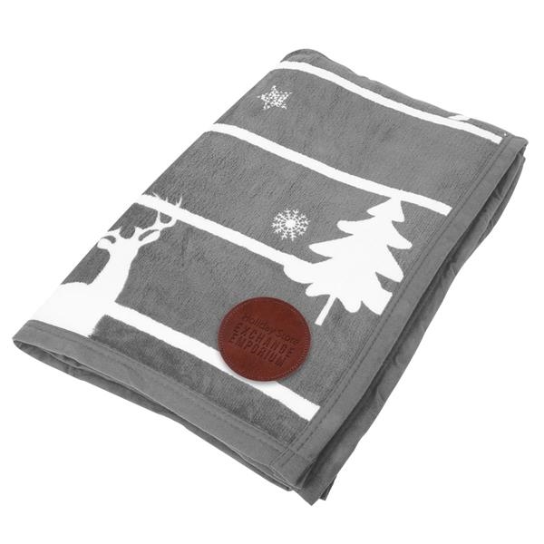 Polyester Christmas themed blanket in assorted colors.... from ASI 61125 Hit Promotional Products / Hit®