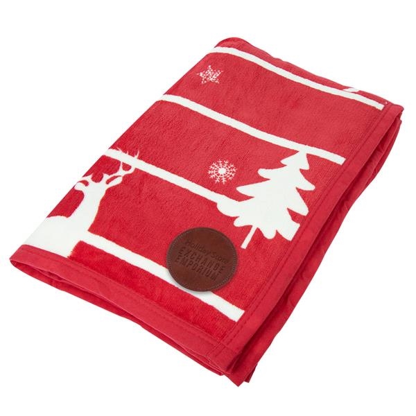 Polyester Christmas themed blanket in assorted colors.... from ASI 61125 Hit Promotional Products / Hit®