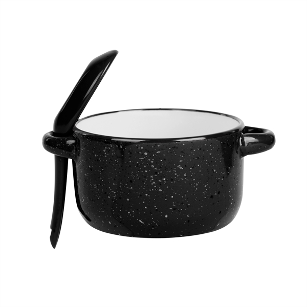 12 oz. ceramic campfire soup mug with white interior, side handles... from ASI 61125 Hit Promotional Products / Hit®