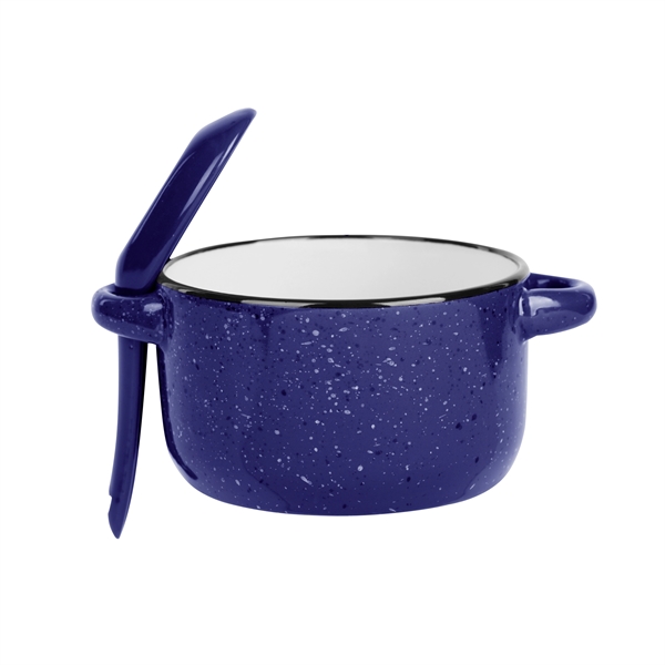 12 oz. ceramic campfire soup mug with white interior, side handles... from ASI 61125 Hit Promotional Products / Hit®