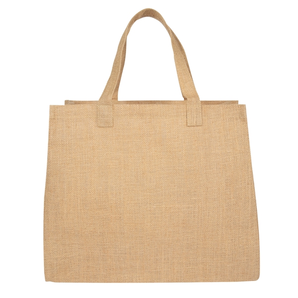 7" x 14" x 17" laminated jute tote bag with 7"... from ASI 61125 Hit Promotional Products / Hit®