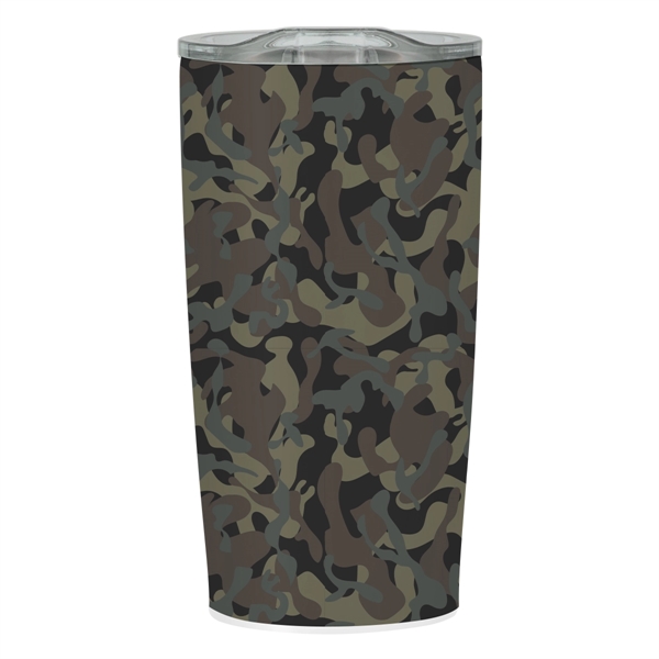 20 oz. camouflage tumbler with a snap-on, spill-resistant thumb slide lid... from ASI 61125 Hit Promotional Products / Hit®