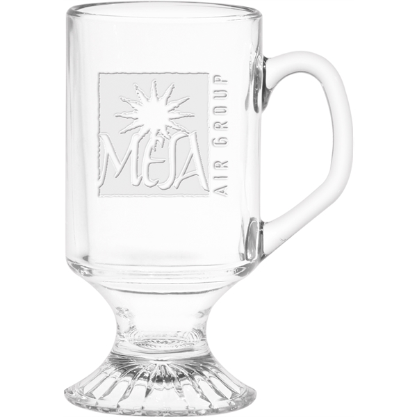 10 oz. clear glass Irish coffee mug with a raised fluted... from ASI 71920 Moderne Glass Company Inc / Glass America®