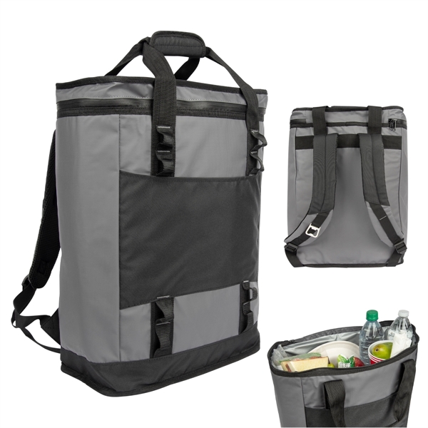 7.5" x 18" x 13" cooler backpack with PEVA lining, zip... from ASI 61125 Hit Promotional Products / Hit®