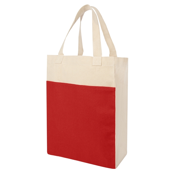 4.75" x 11.5" x 15.25" cotton canvas shopping tote with 4.75"... from ASI 61125 Hit Promotional Products / Hit®