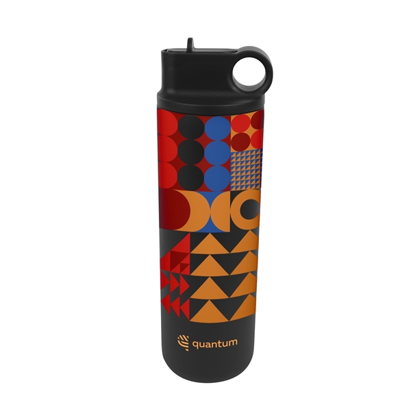 27 oz. stainless steel bottle with double wall construction, spill-resistant flip... from ASI 61125 Hit Promotional Products / Hit®