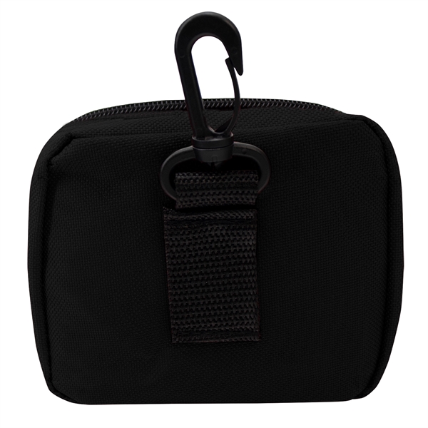 Puncture and water resistant 600D Polyester with 3-way zipper, full-swivel clip... from ASI 63698 Justin Case®