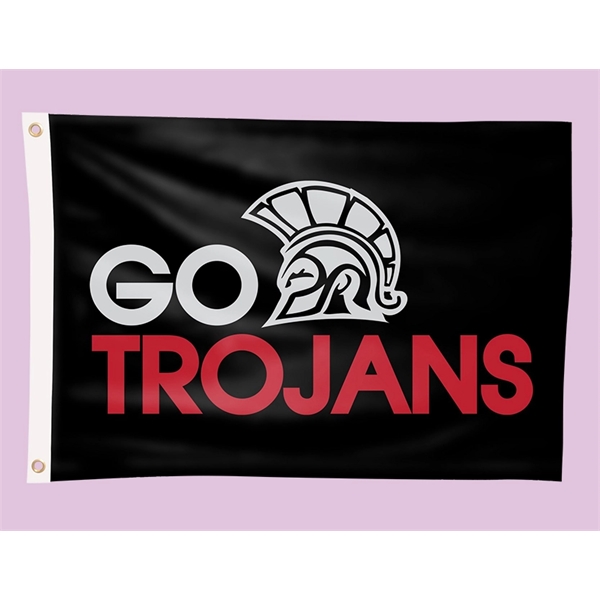 2' H x 3' W double-sided team flag that's hemmed on... from ASI 90807 Tekweld