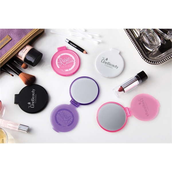 2 3/4" x 2 3/8" pocket sized compact mirror with one-color,... from ASI 62190 Illini