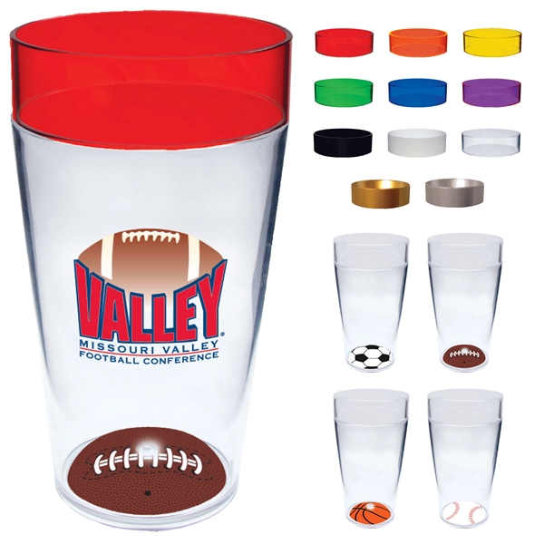 Sport Tumblers and Handled Mug w/ 3D sports ball in the... from ASI 61952 Howw Mfg Co Inc / Howw USA