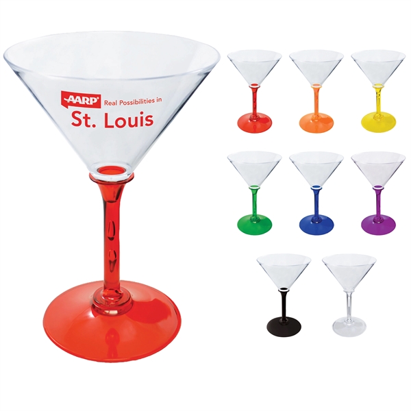 7 oz. Plastic Martini Glass. Clear Bowl w/choice of short or... from ASI 61952 Howw Mfg Co Inc / Howw USA