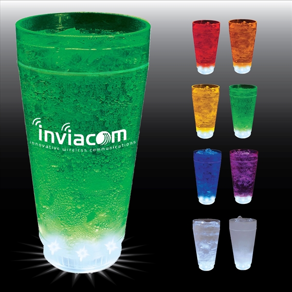 Light-Up Plastic Tumbler. 5 Lights & 3 lighting effects USA made... from ASI 61952 Howw Mfg Co Inc / Howw USA